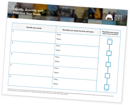 Our Planner for Financial Goals (with Worksheet) - Bone Fide Wealth